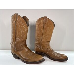 Vtg 80s Tony Lama Cowboy Collection Work Boot Mens 10.5D Handmade Buckaroo 4013